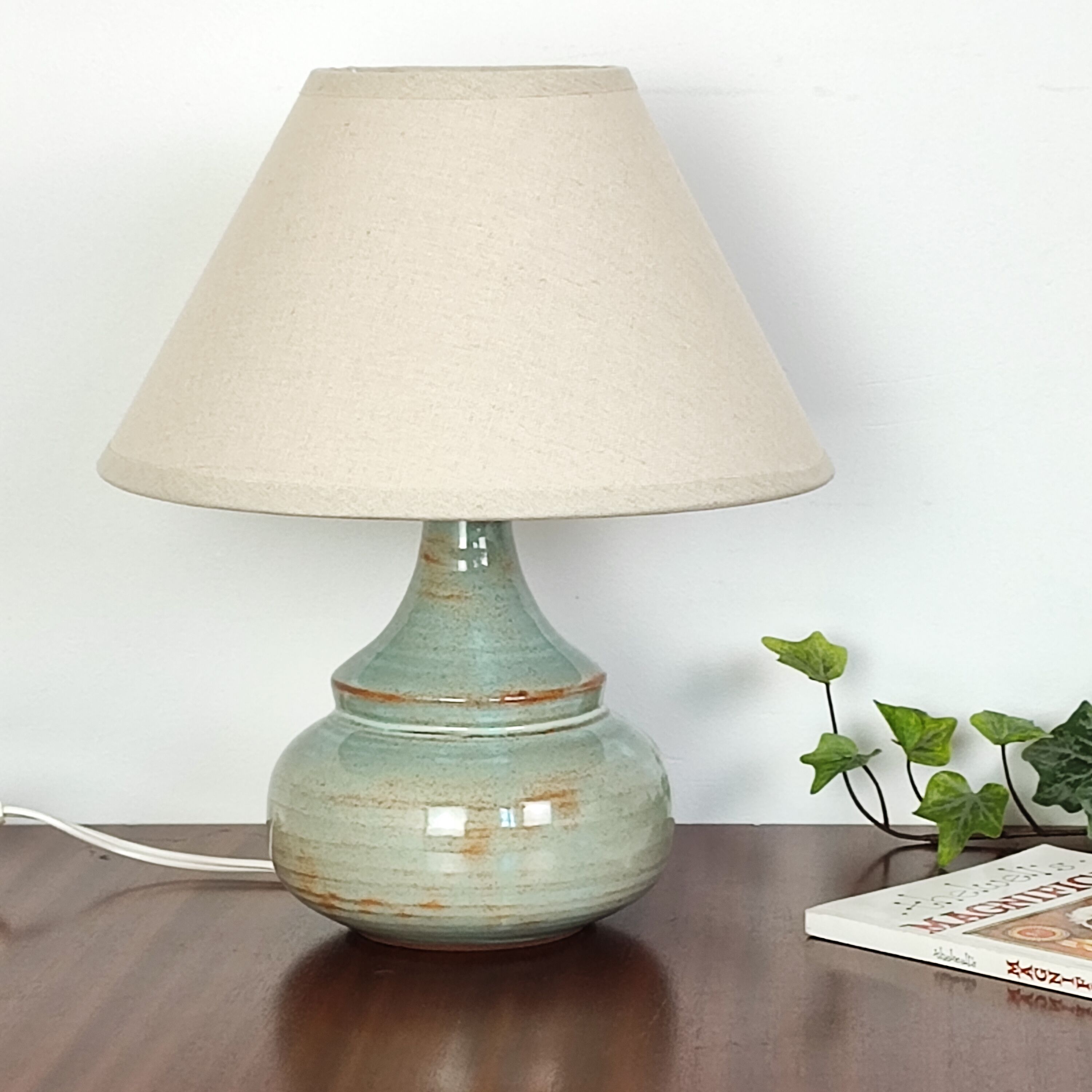 Stoneware bedside lamps