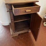 Solid raw wood chest of drawers