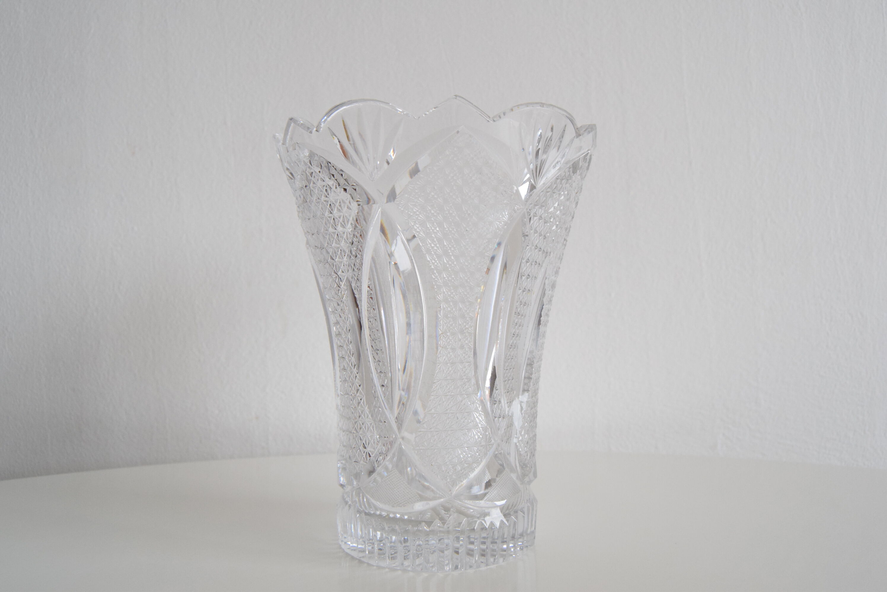 Crystal vase Novy Bor 1960s