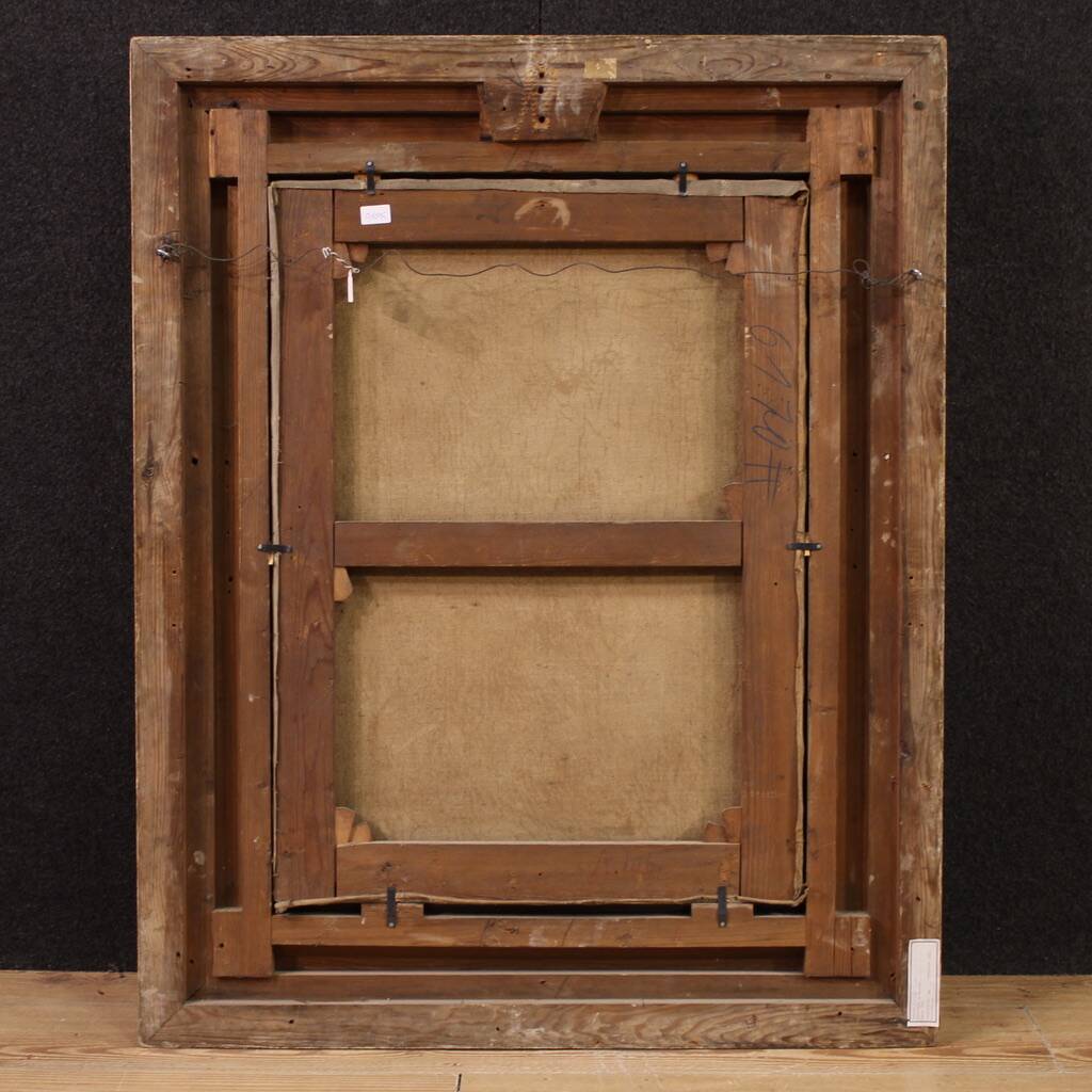 Painting signed G. Spangerberg and dated 1886, interior scene