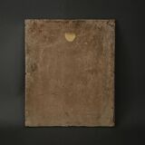 Oil on cardboard fishing boats at the quayside 20th century by Moufunt