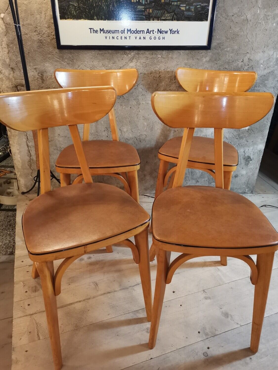4 chairs bistro Luterma Banana