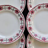 6 vintage ironstone dinner plates from Céranord Saint-Amand - Monique