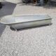 Old zinc bathtub