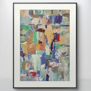 Peinture original Art abstrait technique mixte sur papier