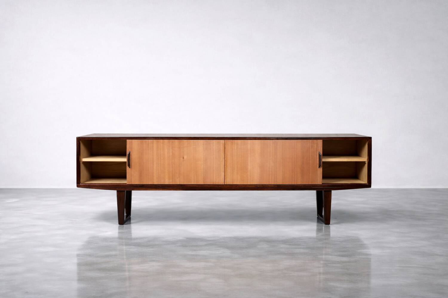 Vintage Mid-Century Danish Modern Wooden Sideboard with Drawers, 1970s