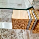 Table basse en Altuglass "Romeo" années 70/80s