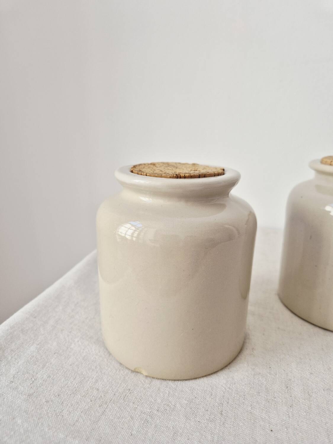 Set of 2 stoneware pots/vase - Lab Lagny Vintage