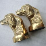 Brass cockers dog bookends