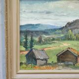 Carl Stenshammar, Swedish Landscape, 1950s, Oil on Canvas, Framed