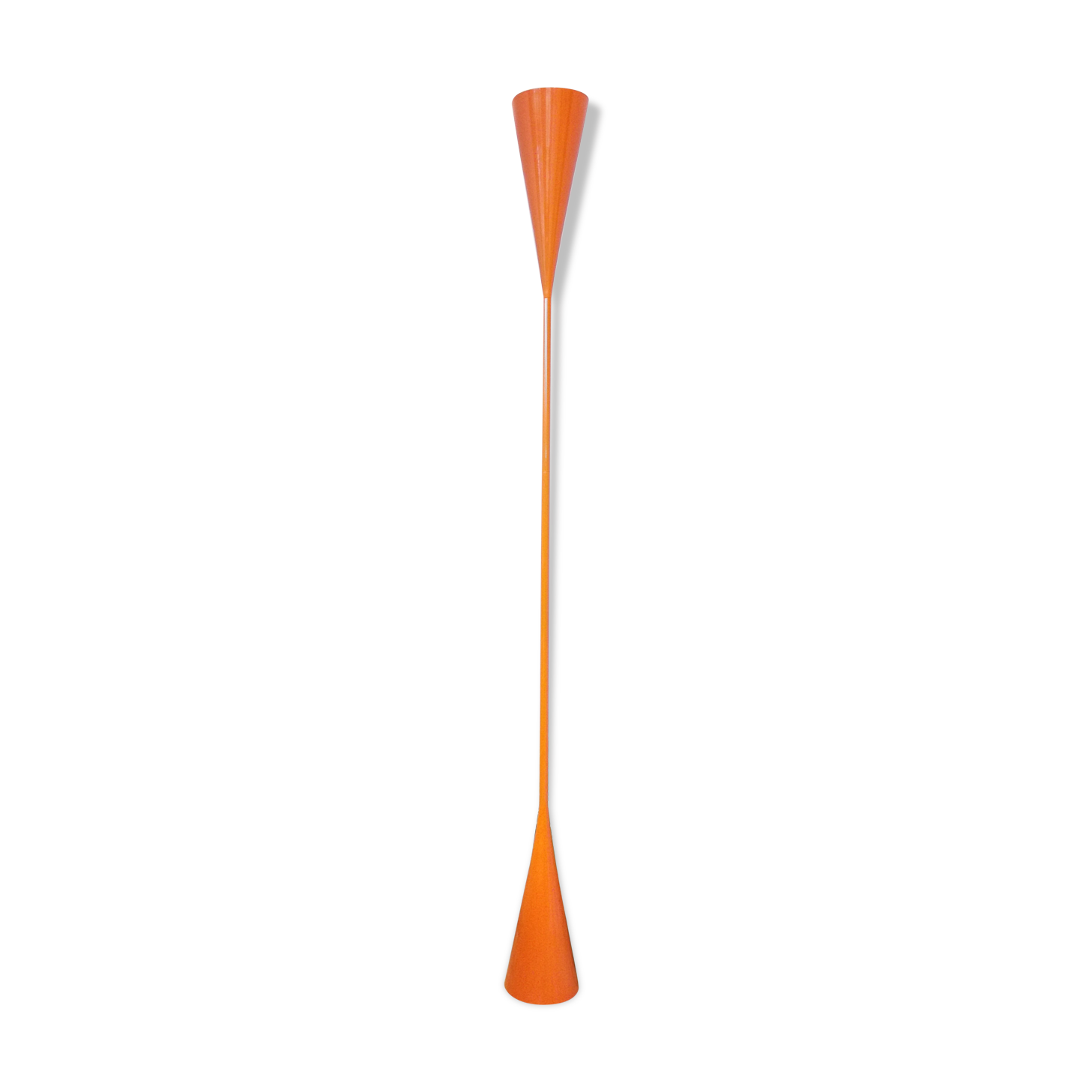 Lampadaire orange sablier postmoderne 1980