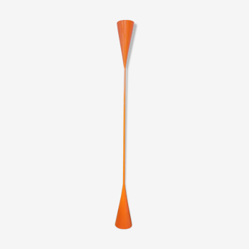 Lampadaire orange sablier postmoderne 1980