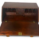 Commode, secrétaire, scriban de pente anglais en acajou, Angleterre XVIIIème