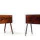 Pair of vintage Danish retro bedside tables in rosewood 60s 70s