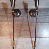 “Torchère” wall lights 1950s