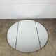 Scandinavian round triptych mirror, teak frame, 1960s.