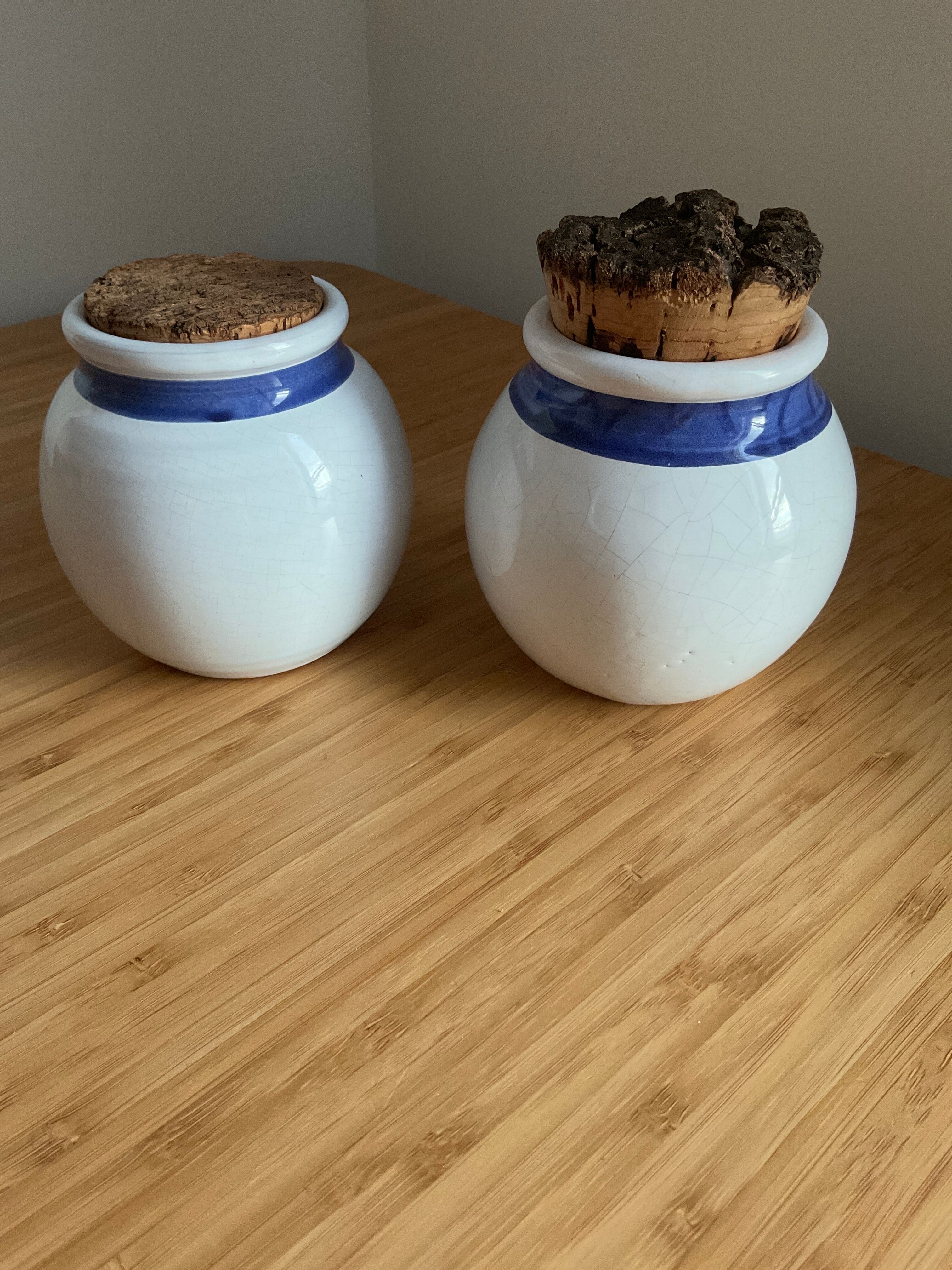 Ceramic spice jars, jam, honey