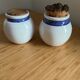 Ceramic spice jars, jam, honey