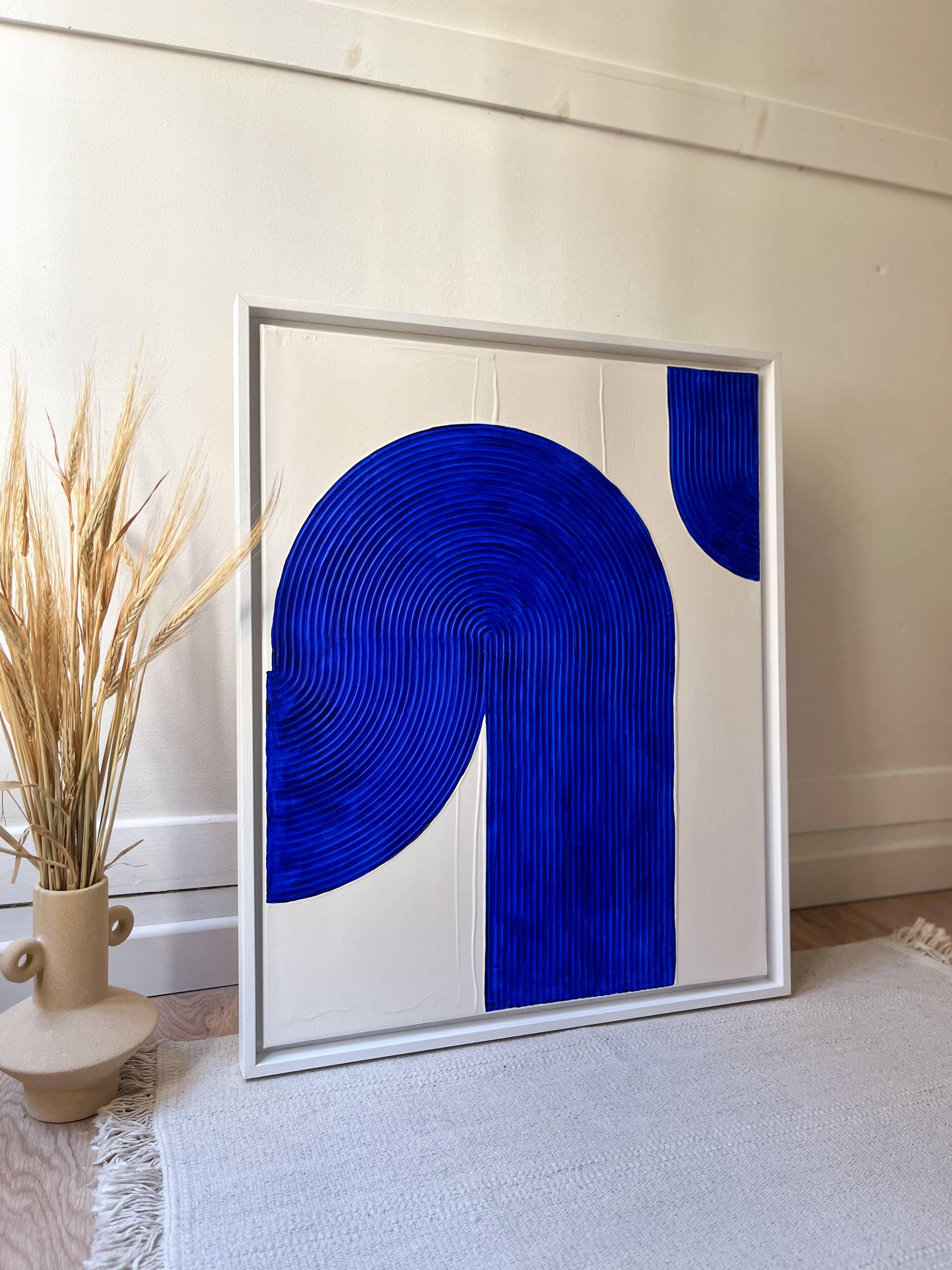 Electric blue textured board