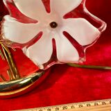 Lampe fleur de marguerite lucite vintage