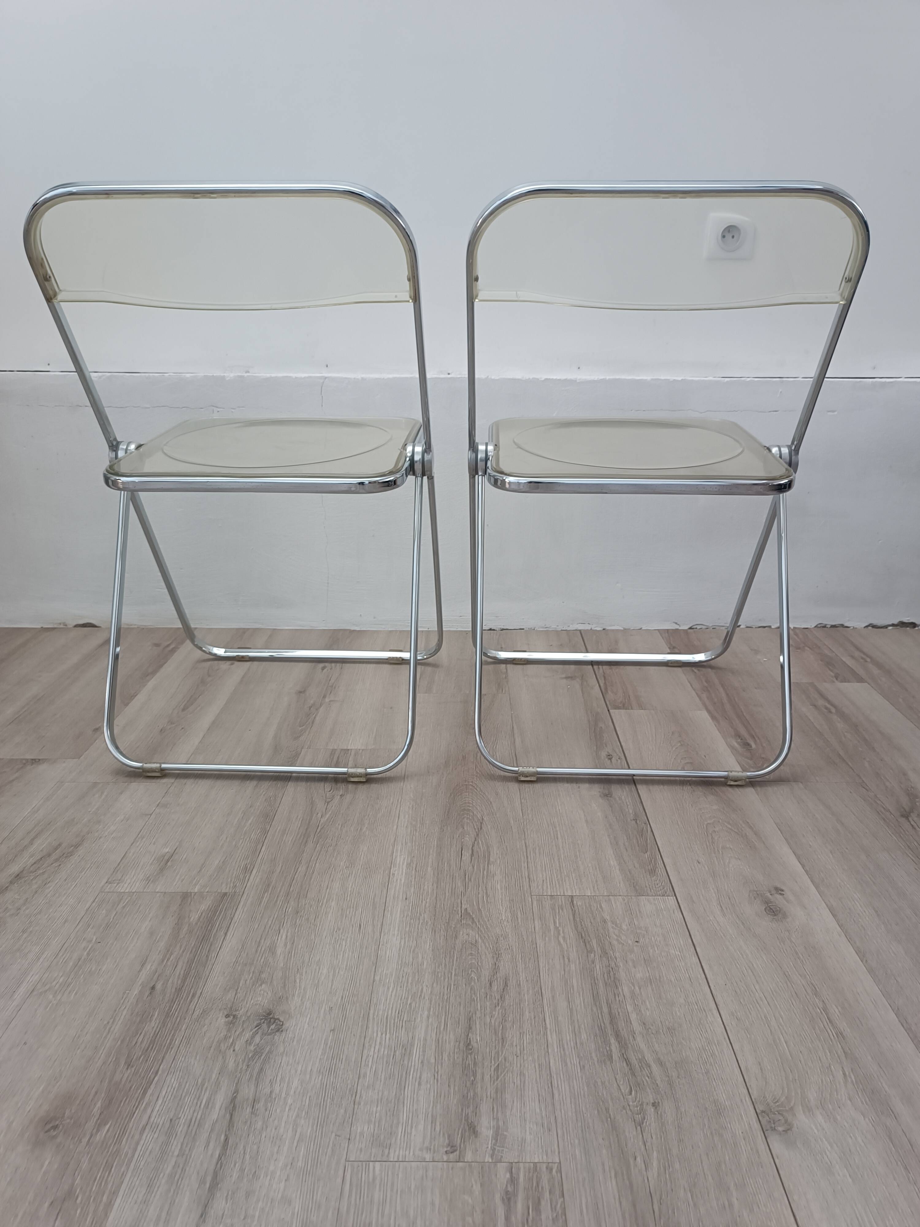 Plia chairs by Giancarlo Piretti for Anonima Castelli 1967 Original edition