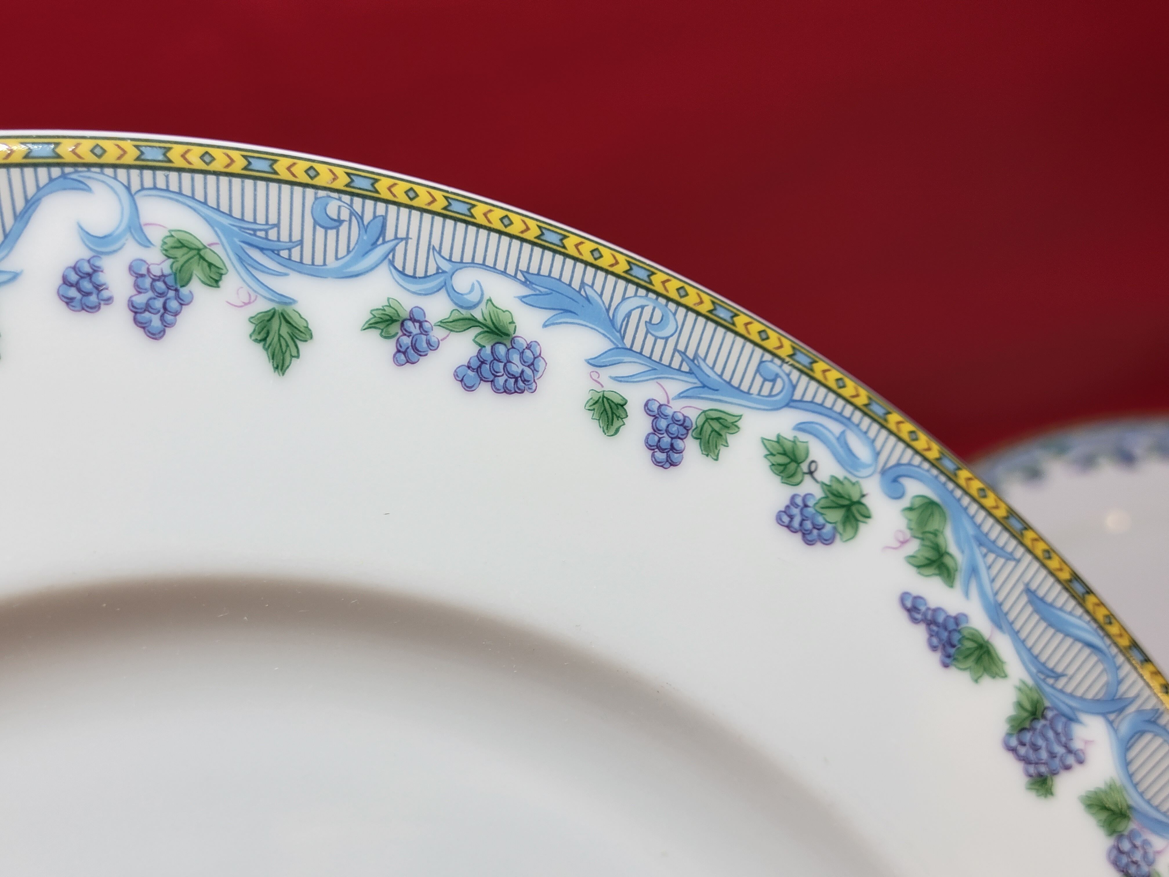 5 large flat plates guy degrenne model tuscany porcelain limoges