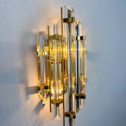 Venini Triedi cut glass wall sconce, Italy, circa 1970s