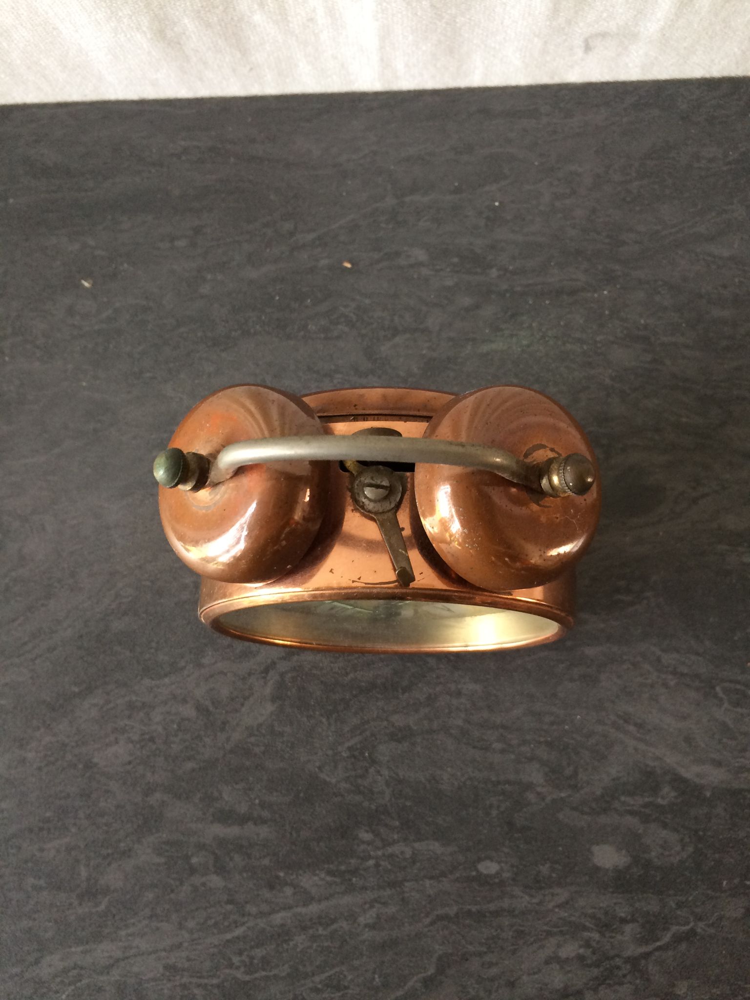 Réveil Japy cuivre décoration années 70 vintage