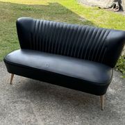 Mid-century sky black cocktail sofa, 1950s