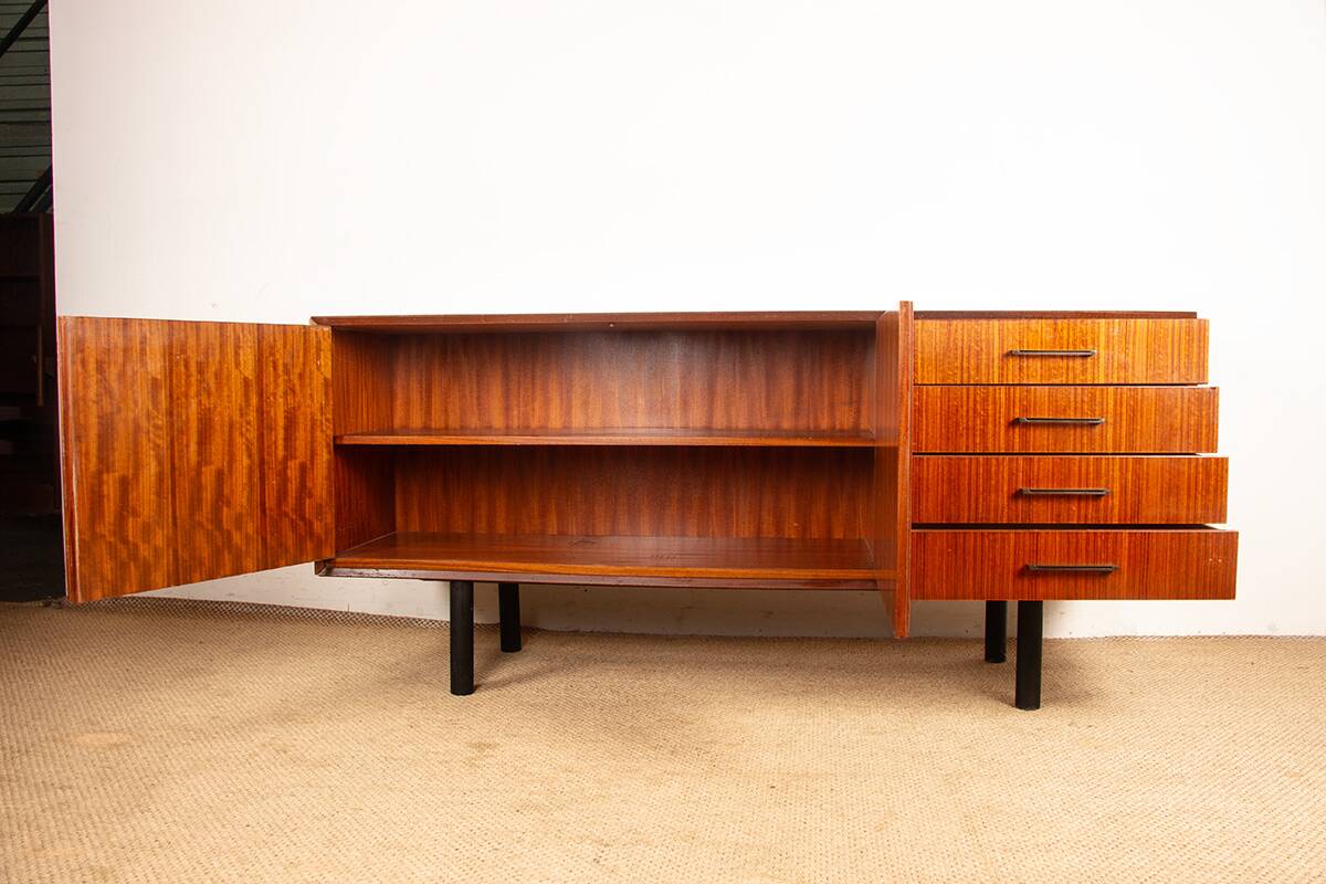 Modernist enfilade, 180 cm, French, Rosewood, Tricoire and Vecchione.