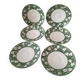 6 small Churchill "Verdigris" Staffordshire plates – 14 cm