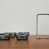 Stackable German ashtrays from the mid-century by Wilhelm Wagenfeld for WMF, 1960s, set of 5.