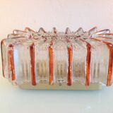 Rectangular two-tone glass ceiling lamp 60/70