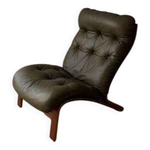 Fauteuil scandinave Rybo - teck