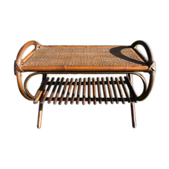 Vintage rattan coffee table