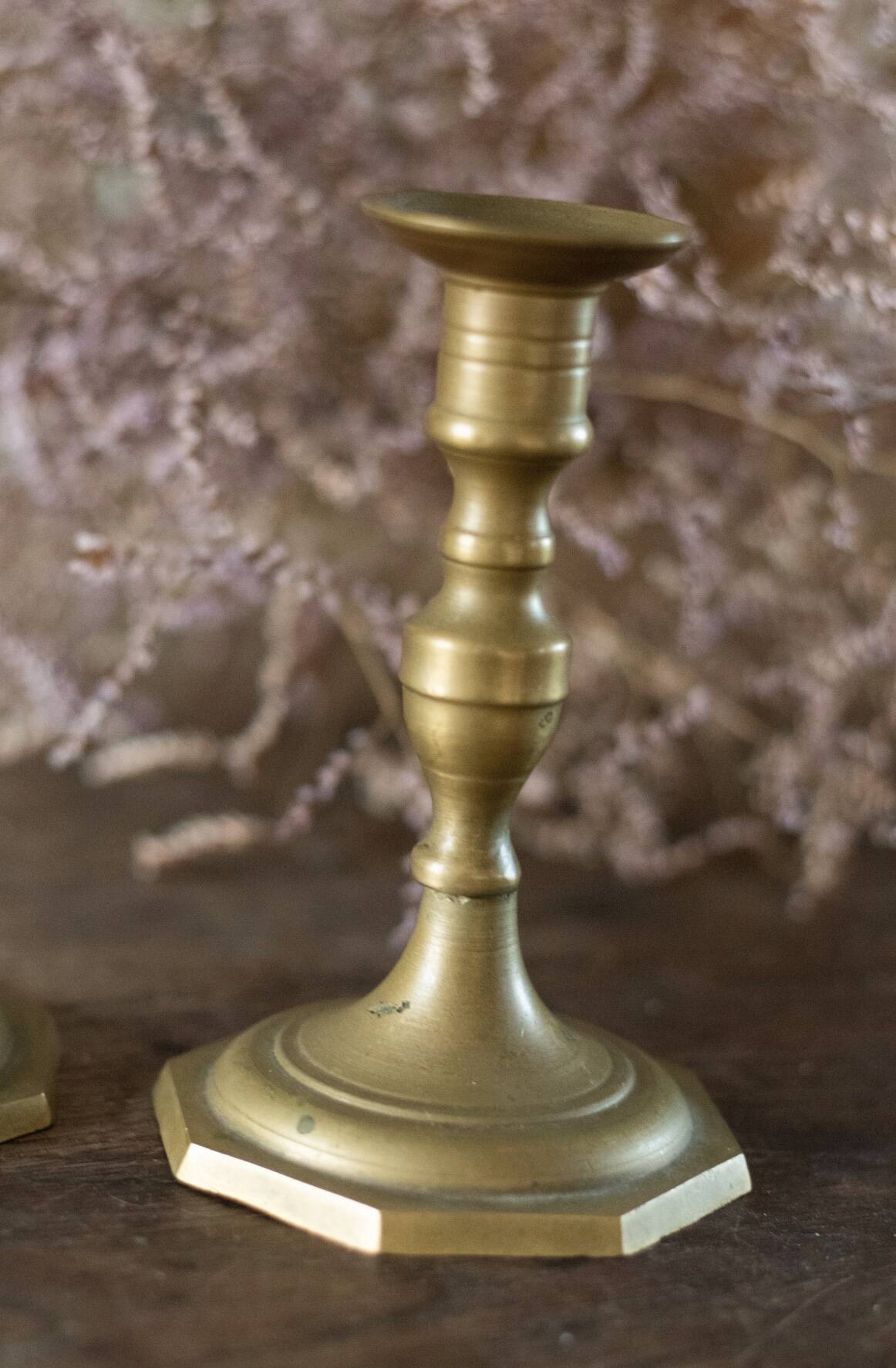 Pair of vintage brass candlesticks