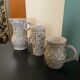 Series of 3 ceramics by Jean Austruy Vallauris 60s
