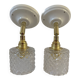 Pair of vintage glass globe wall sconces