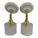 Pair of vintage glass globe wall sconces