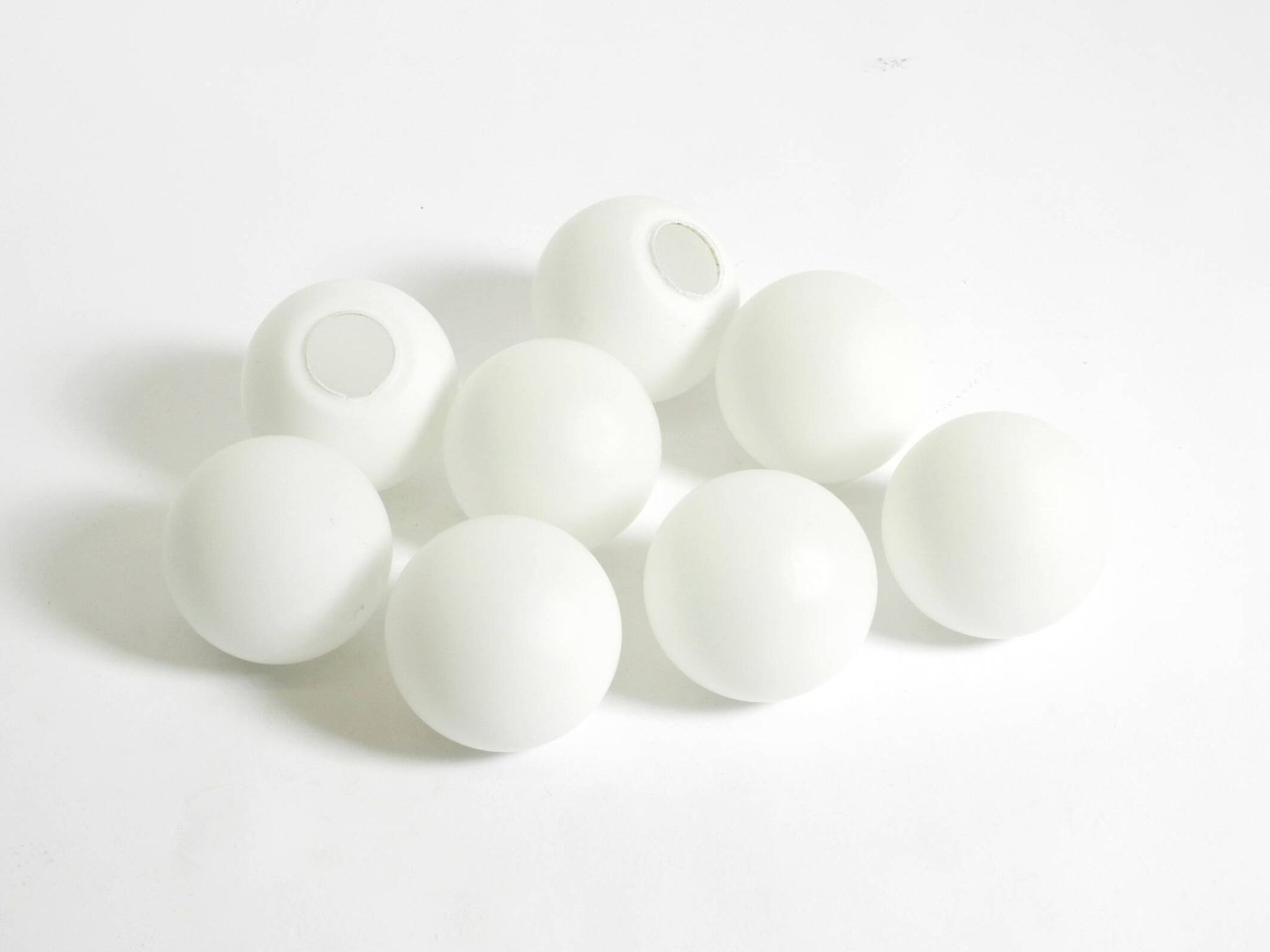 1960s Space Age brass ceiling lamp with 8 glass balls by Kaiser Leuchten