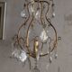 Ancien lustre cage à pampilles en cristal