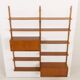 Danish mid-century teak wall unit with 2 cabinets, 1970s.