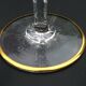 ST LOUIS Excellence - 4 large gold cut crystal wine glasses - H 22.4