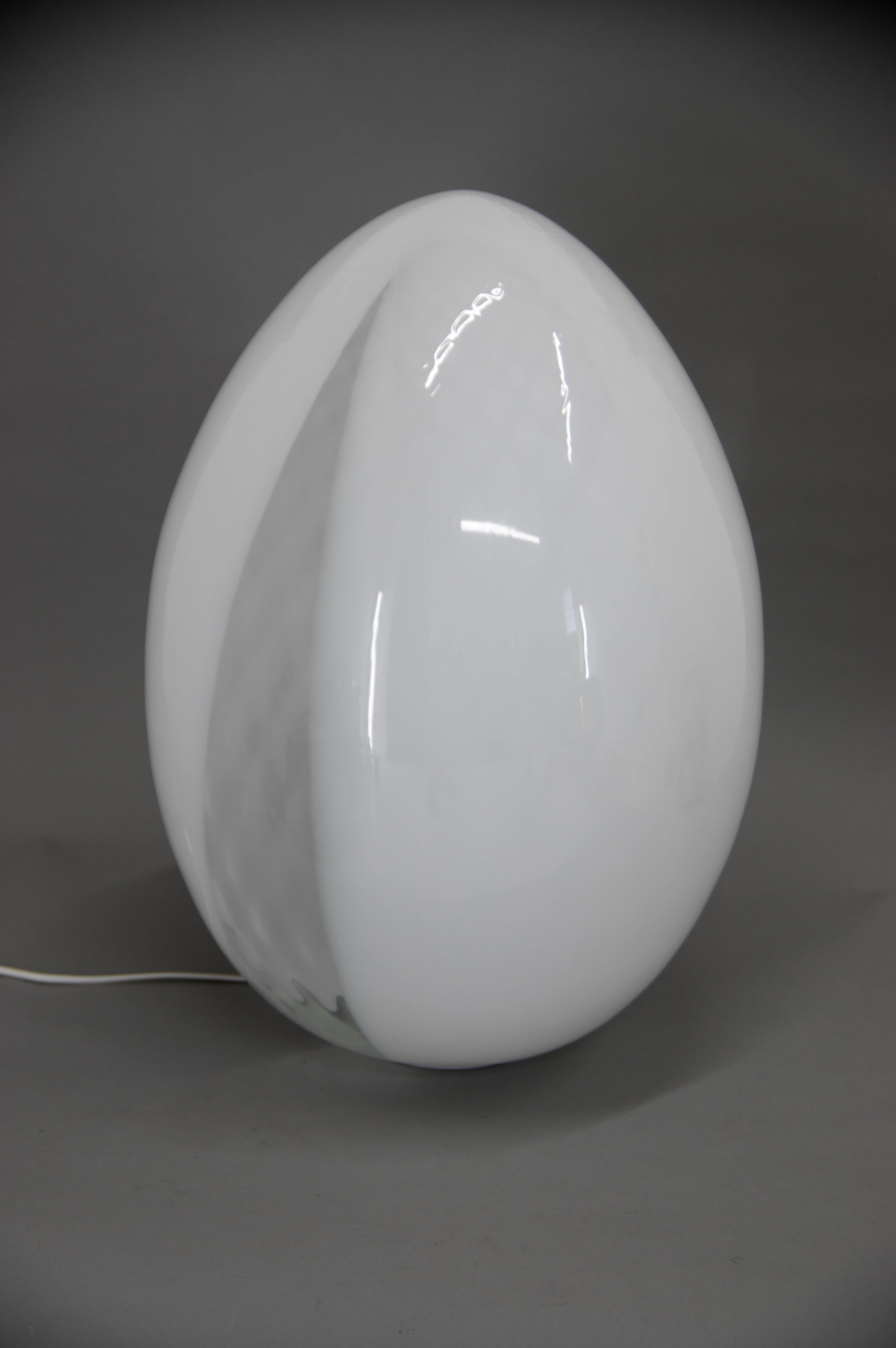 Giant Murano Glass Egg Lamp, Italy, 2000s