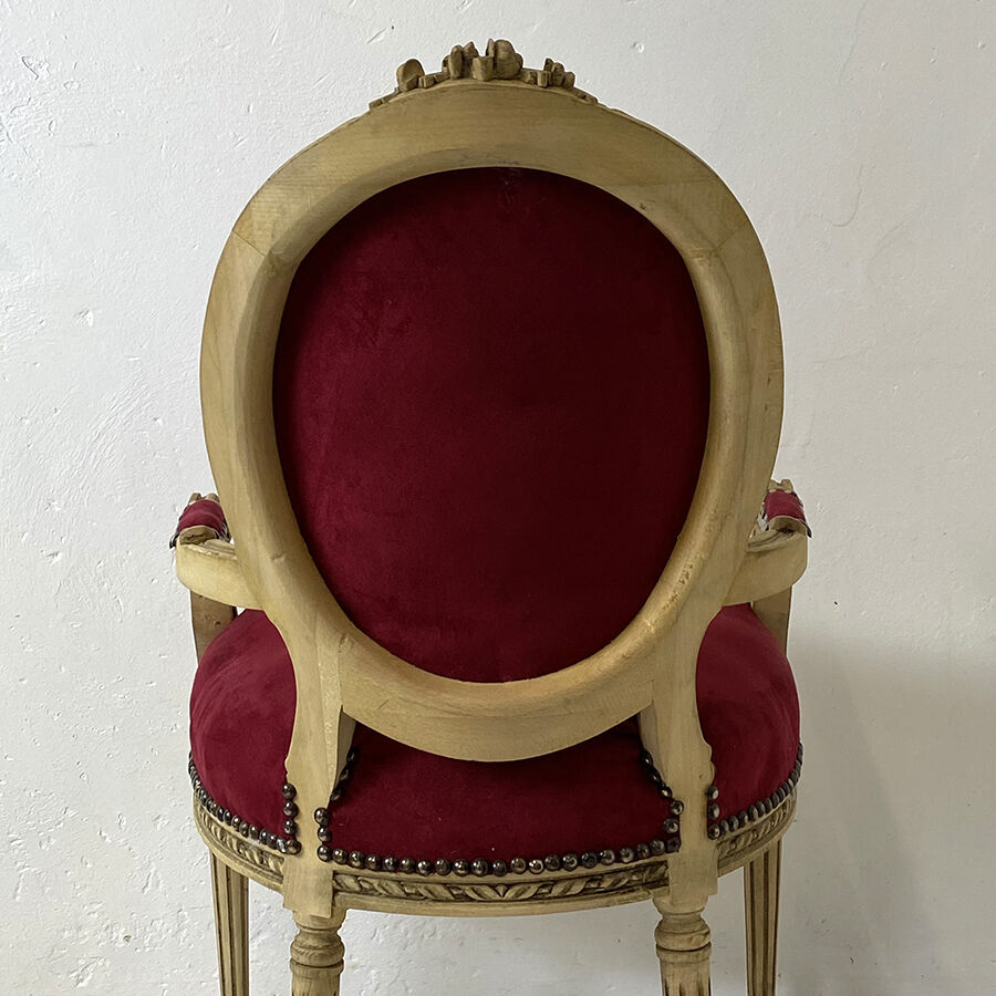 Louis XVI style medallion armchair