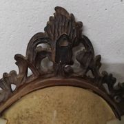 Ancien Miroir Mural Vintage Avec Rangement Imitation Bois