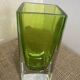 Vintage Italian glass vase in green sommerso – Murano style – 14 cm – A