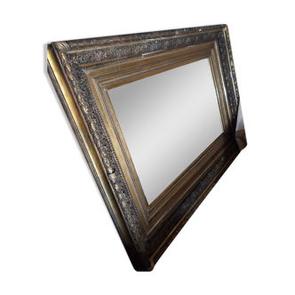 Classic mirror covered with gold leaf, 162x122 cm