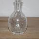Small vintage soliflore vase in cracked transparent glass – H 17 cm