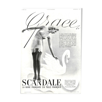 Vintage poster 30s Scandal Lingerie